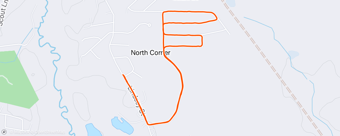 Map of the activity, Slick run