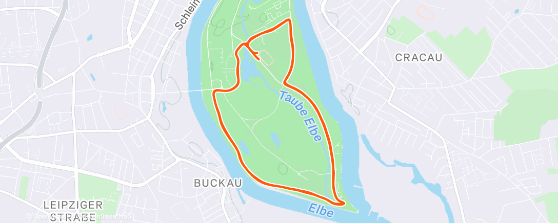 Map of the activity, Morning Run