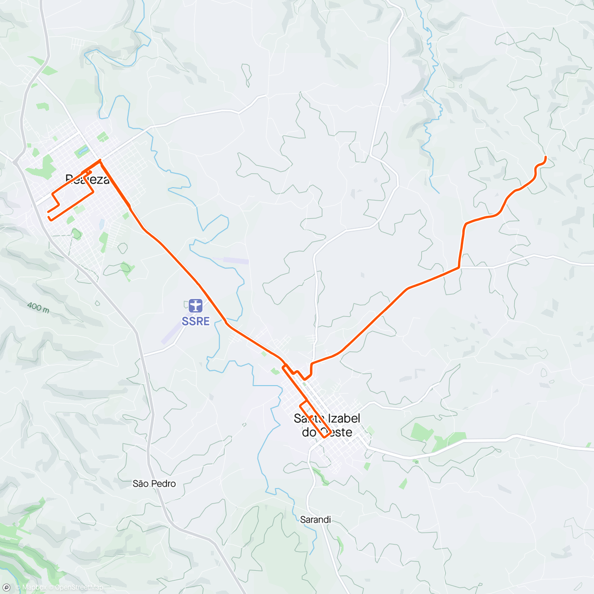 Map of the activity, Pedal em SIO, Linha SP