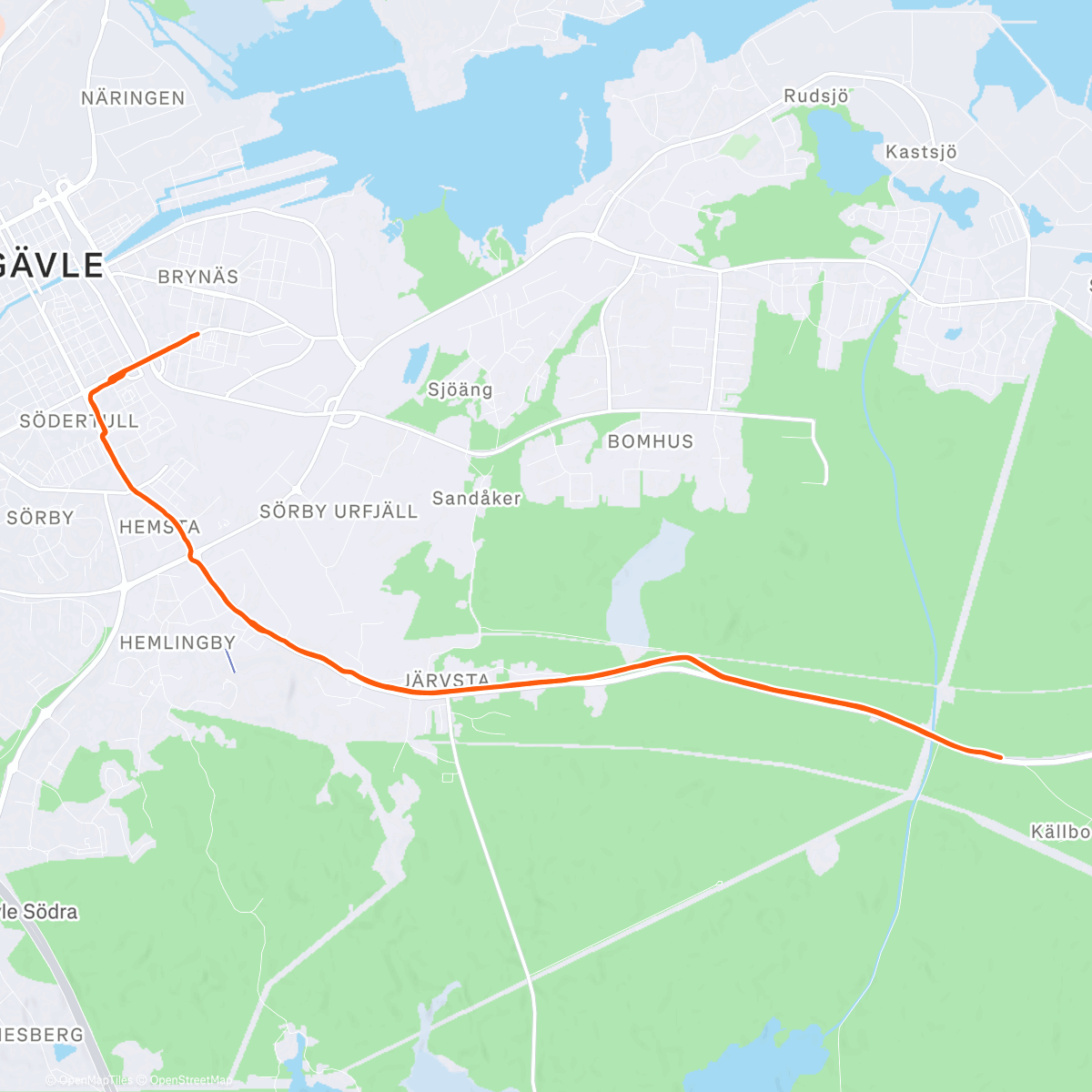 Map of the activity, Intervals