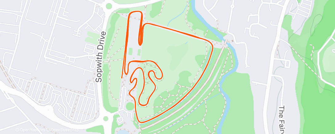 Map of the activity, Female Course Record (16:22) - Brooklands parkrun