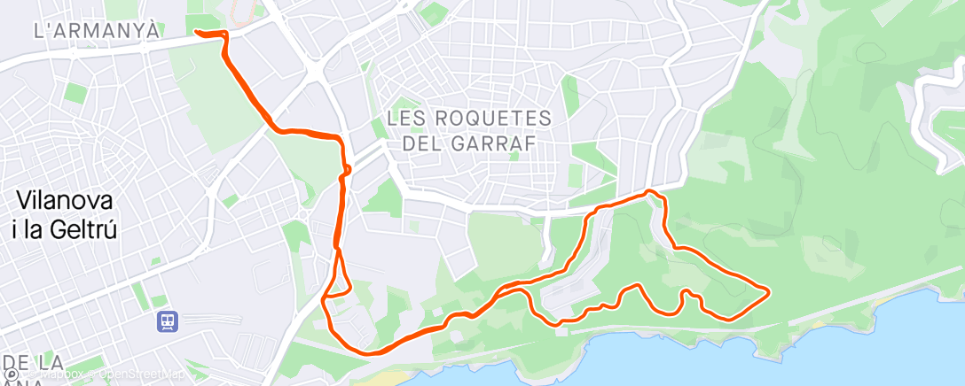 Map of the activity, Run Parc