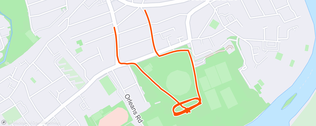 Map of the activity, Morning Run