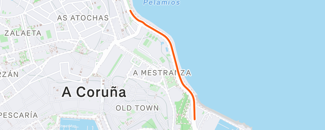 Map of the activity, Bicicleta por la mañana