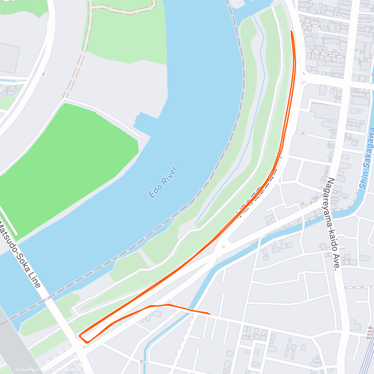 Map of the activity, 朝のウォーキング