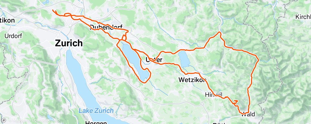 Map of the activity, Pedalata mattutina