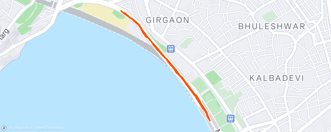 Map of the activity, Morning Run