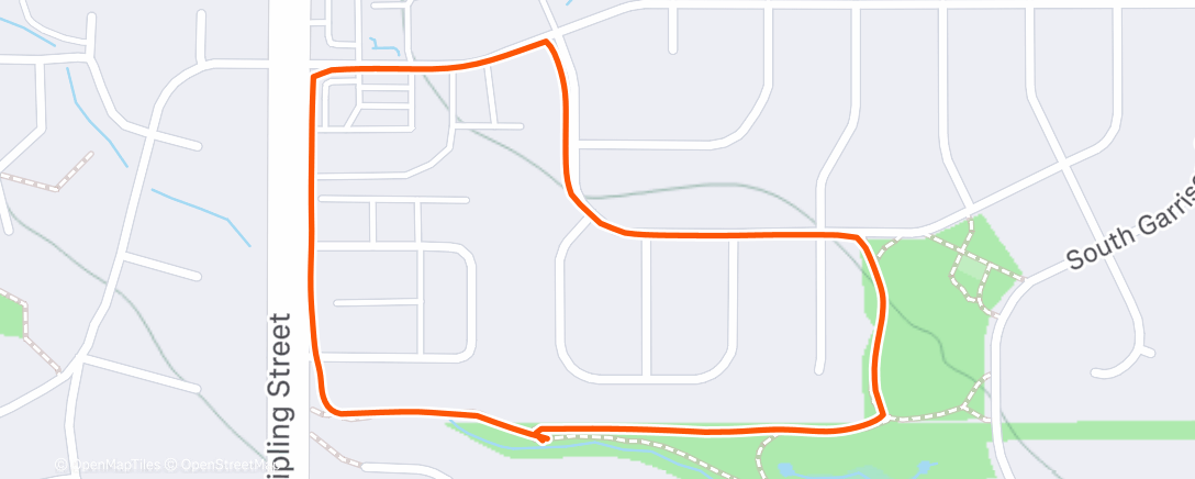 Map of the activity, Morning Run / Walk