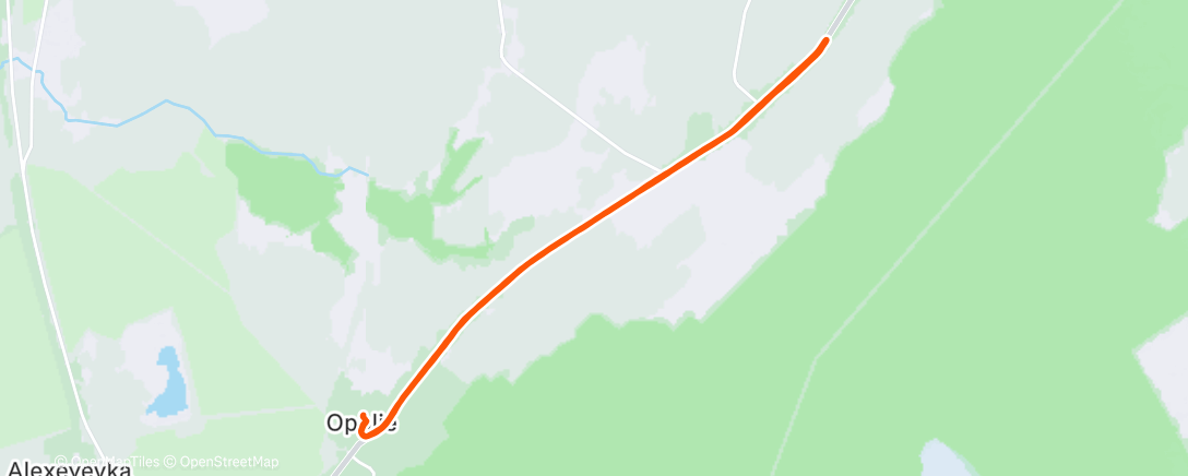 Map of the activity, Вечерний забег