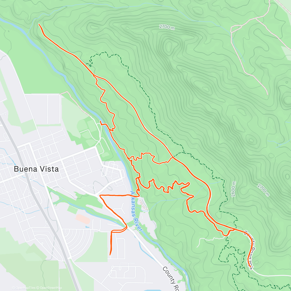 Mapa de la actividad (Legs are sore from skiing!)