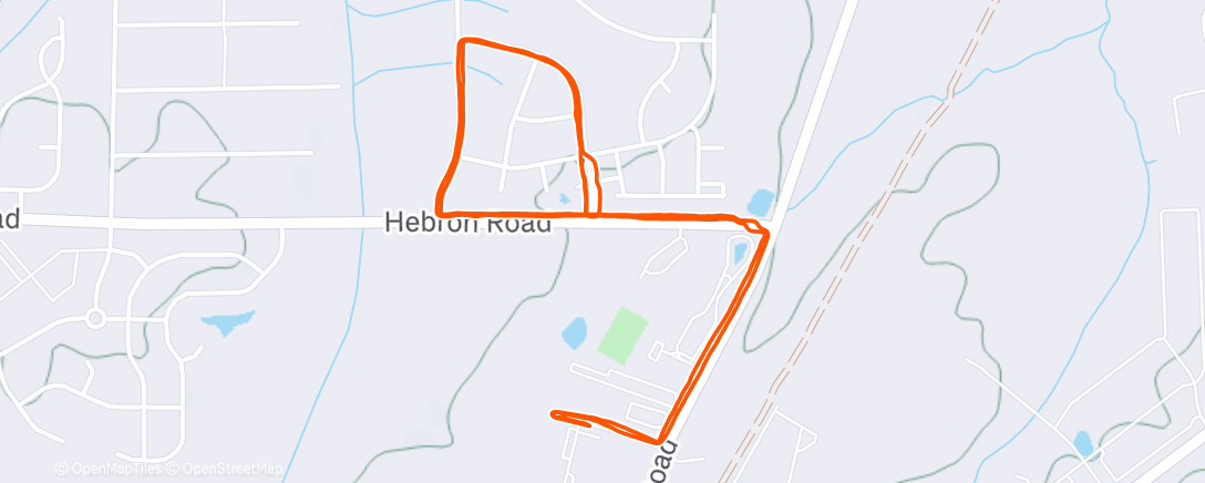 Map of the activity, Afternoon Run