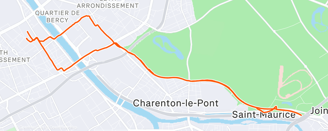 Map of the activity, Lunch Run