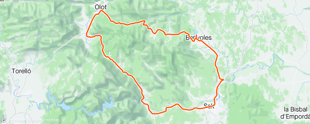 Map of the activity, Volta Olot - Anglès