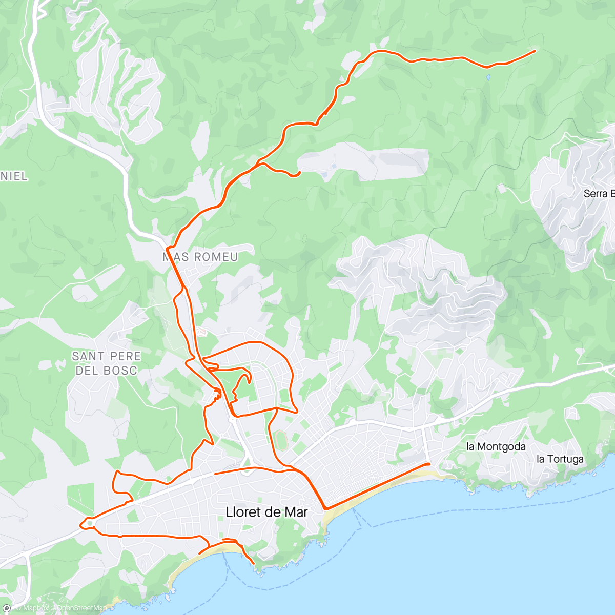 Karte der Aktivität „Bicicleta de gravilla por la tarde”