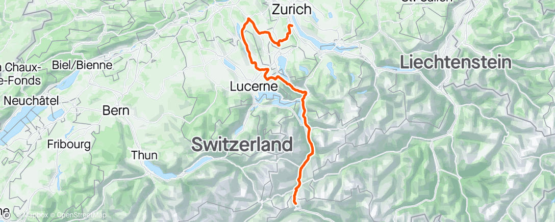 Map of the activity, 4 etapa Tour de Suiza