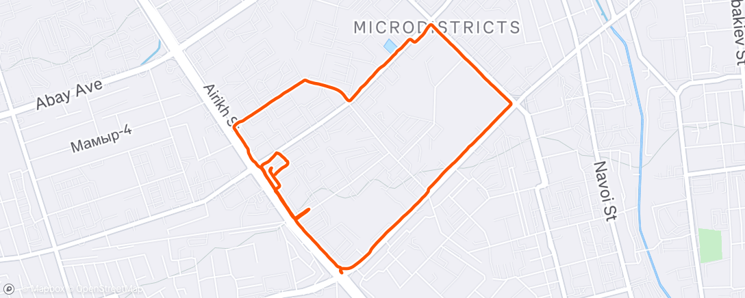 Map of the activity, Дневной забег