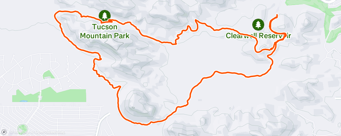 Map of the activity, Lunch Mountain Bike Ride