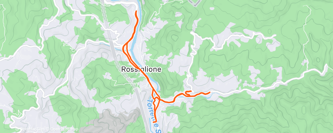 Map of the activity, Sprint salita