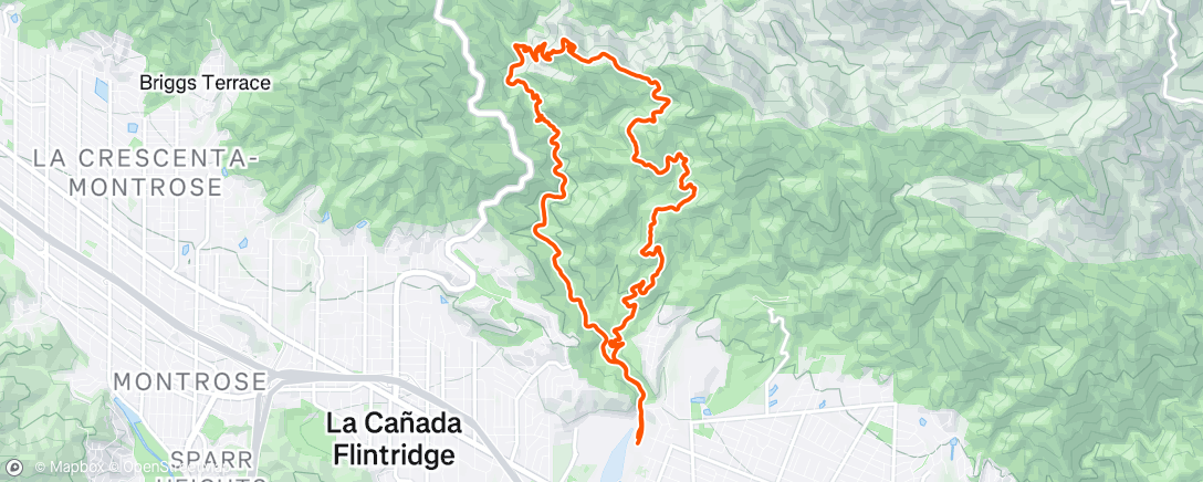 Map of the activity, Afternoon Trail Run