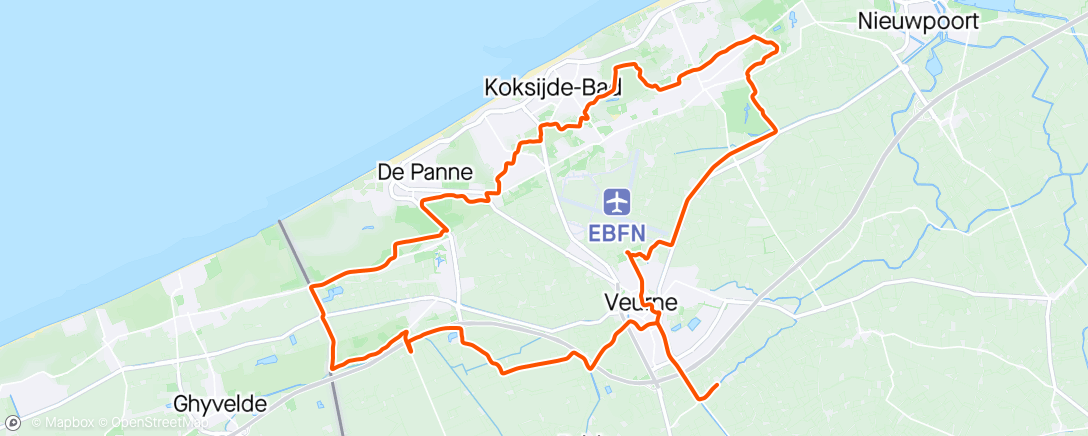 Map of the activity, 🌧️ mtb ritje