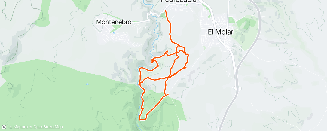 Map of the activity, Pedrezuela Ñu