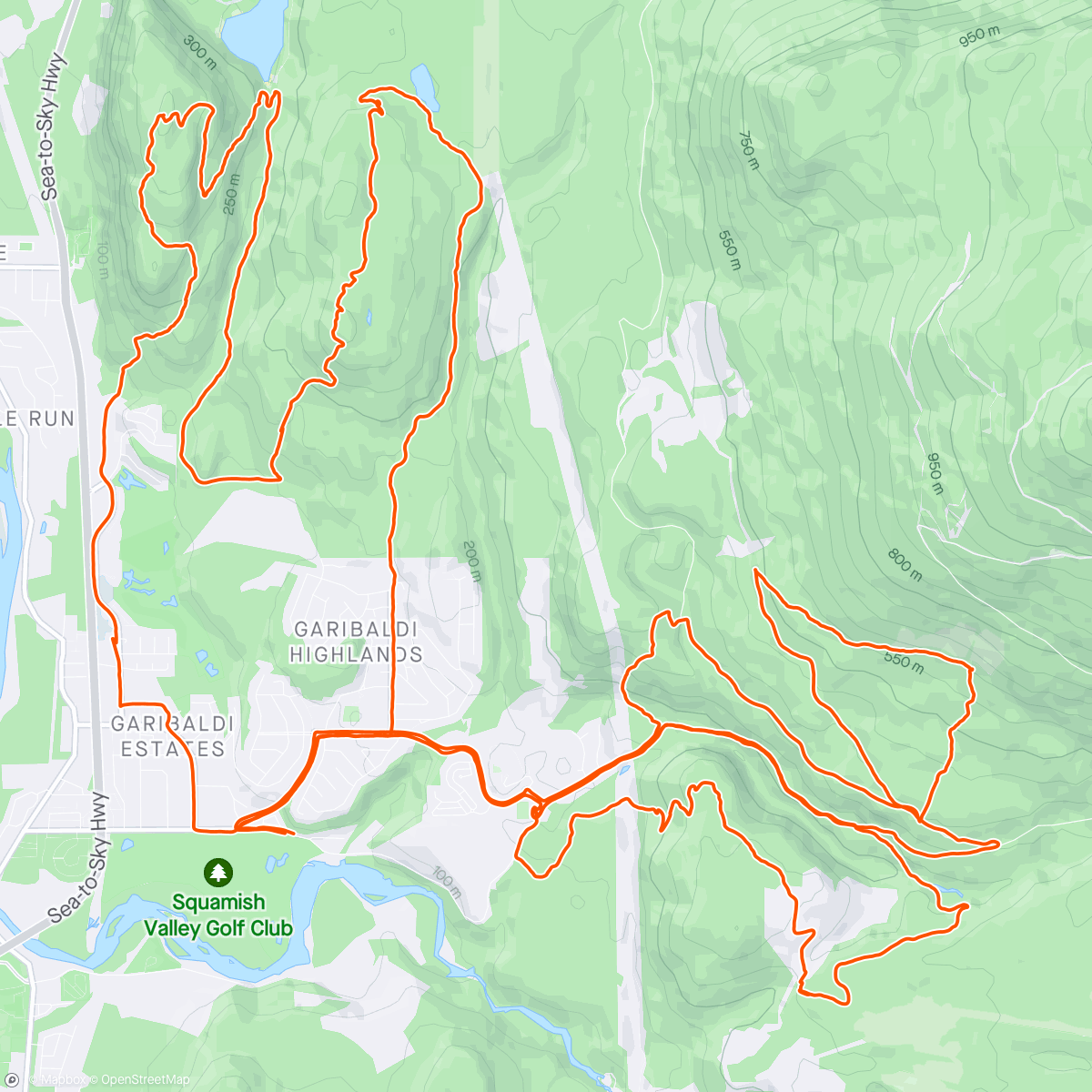 Map of the activity, Squamish Enduro was an absolute fucking blast