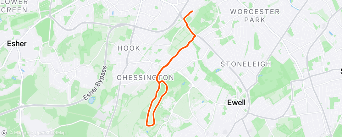 Map of the activity, Lunch Run