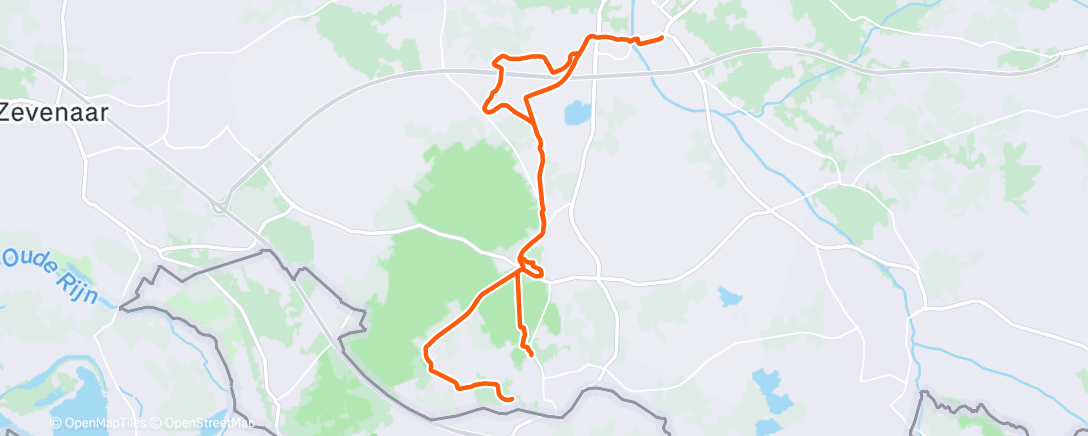 Map of the activity, Ochtendrit op mountainbike