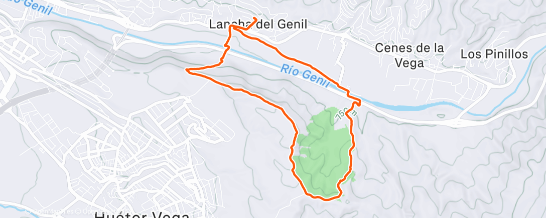 Map of the activity, Senderismo con Isa