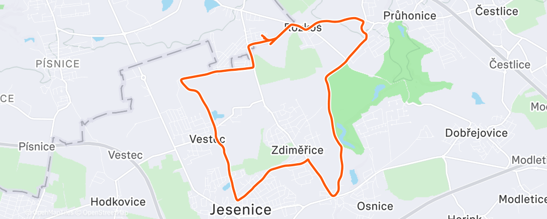 Map of the activity, Lunch 15k Run w/ Teo ☀️👶