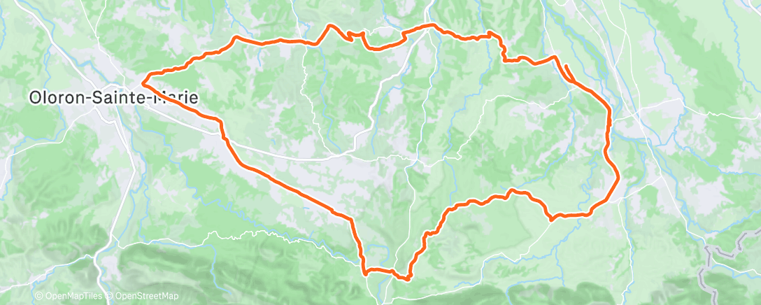 Map of the activity, Vélo dans l'après-midi