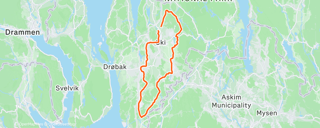 Map of the activity, Morning Ride