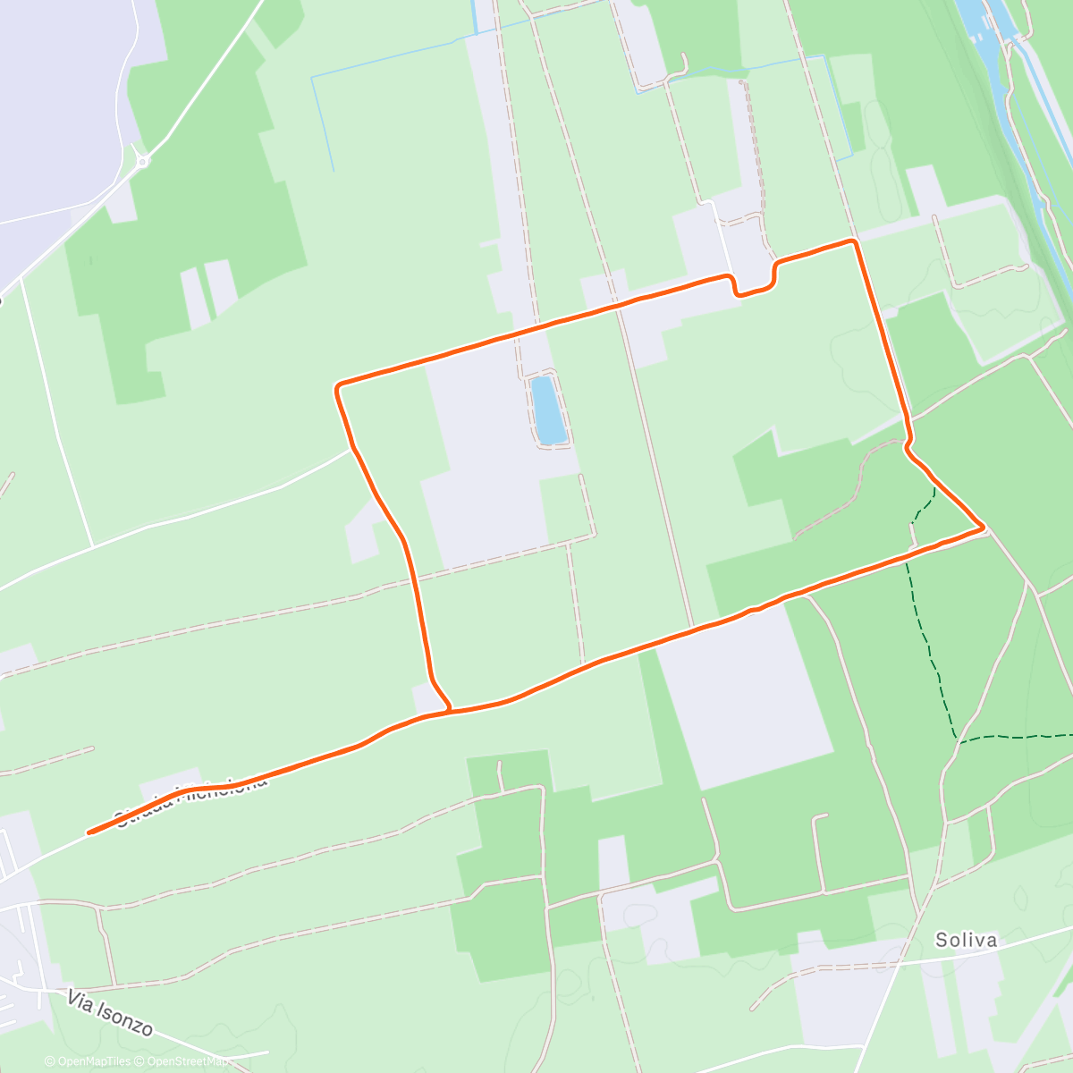 Map of the activity, 10 km recovery run after the day after the 35 km ❤️‍🩹👍