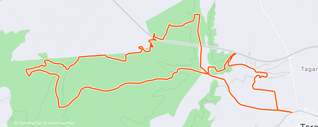 Map of the activity, Bicicleta de montaña matutina