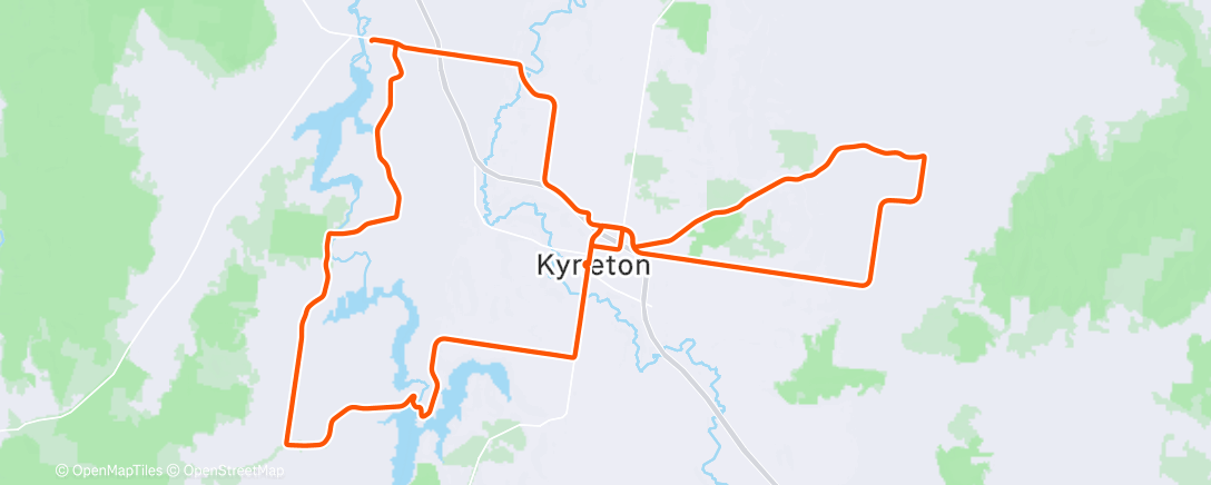 Map of the activity, Lunch Ride