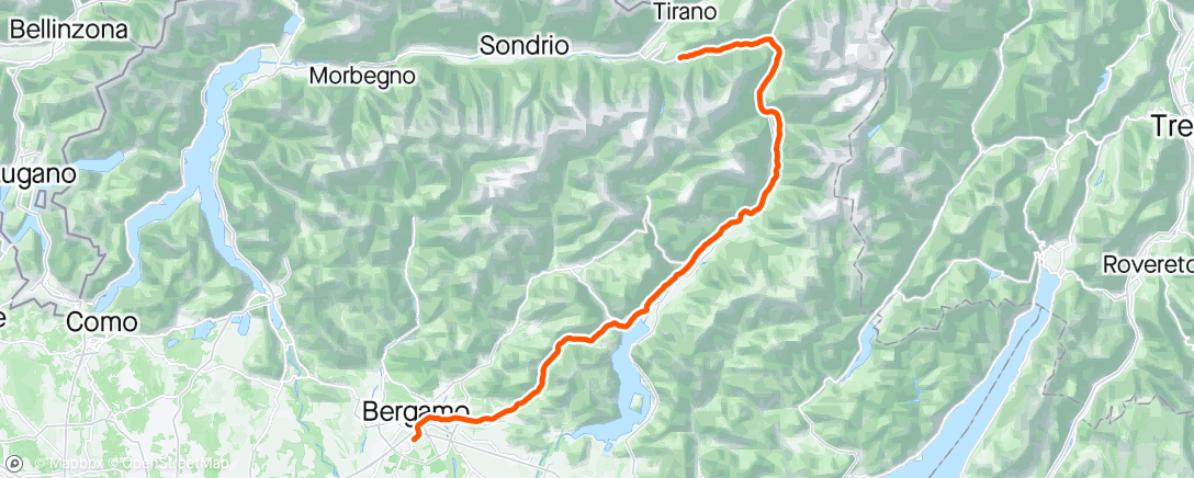 Map of the activity, Bergamo Aprica