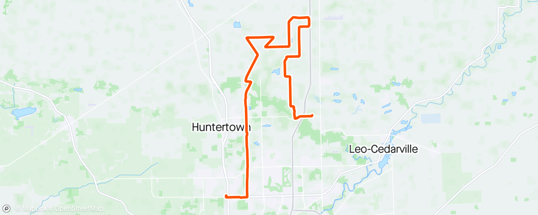 Map of the activity, Morning gravel commute to work