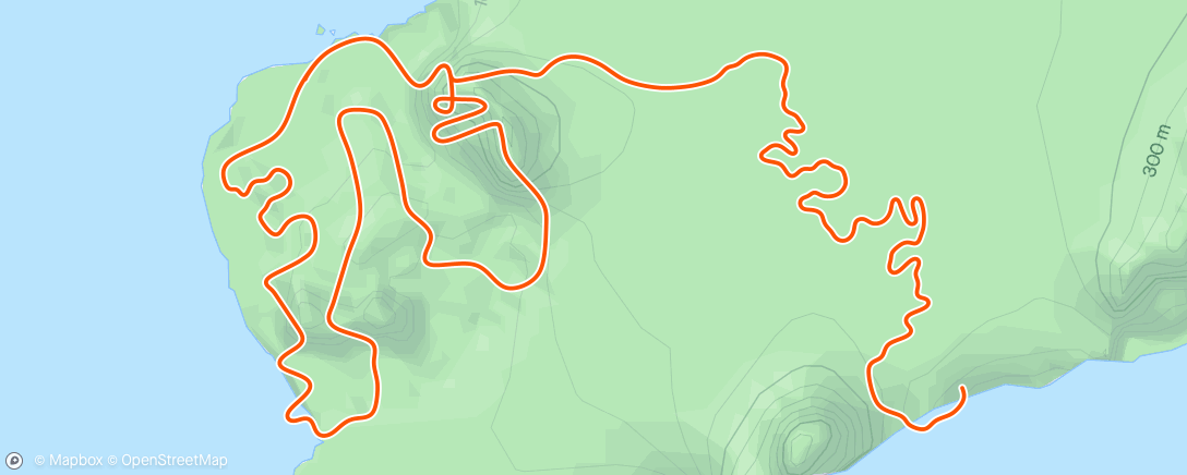 Карта физической активности (Zwift - Hilly Route in Watopia)