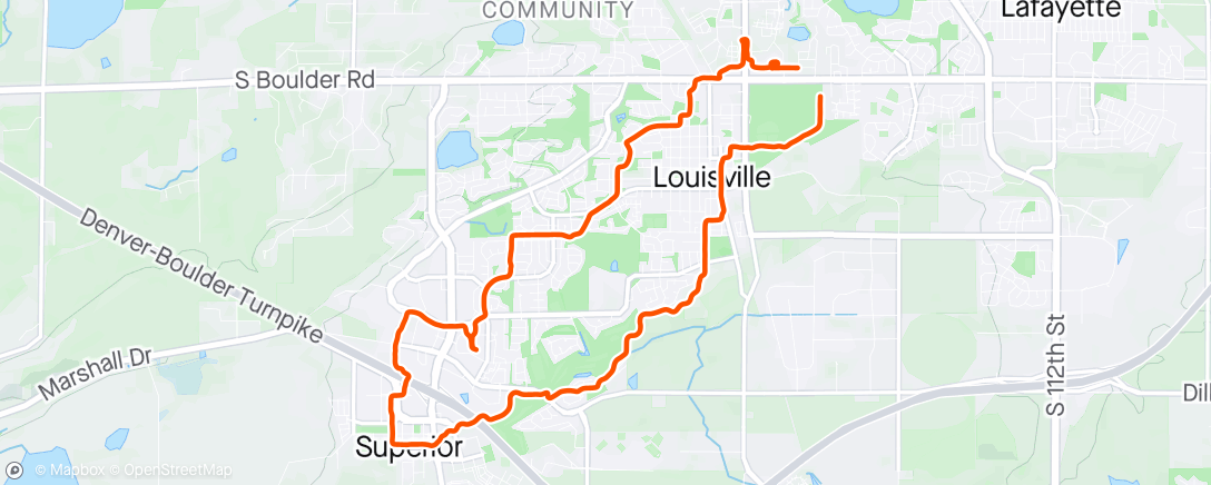 Map of the activity, Ride plus errands