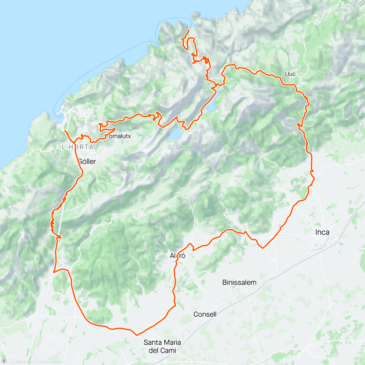 Map of the activity, Mallorca - Puig Major - Sa Colobra - Col de Soller