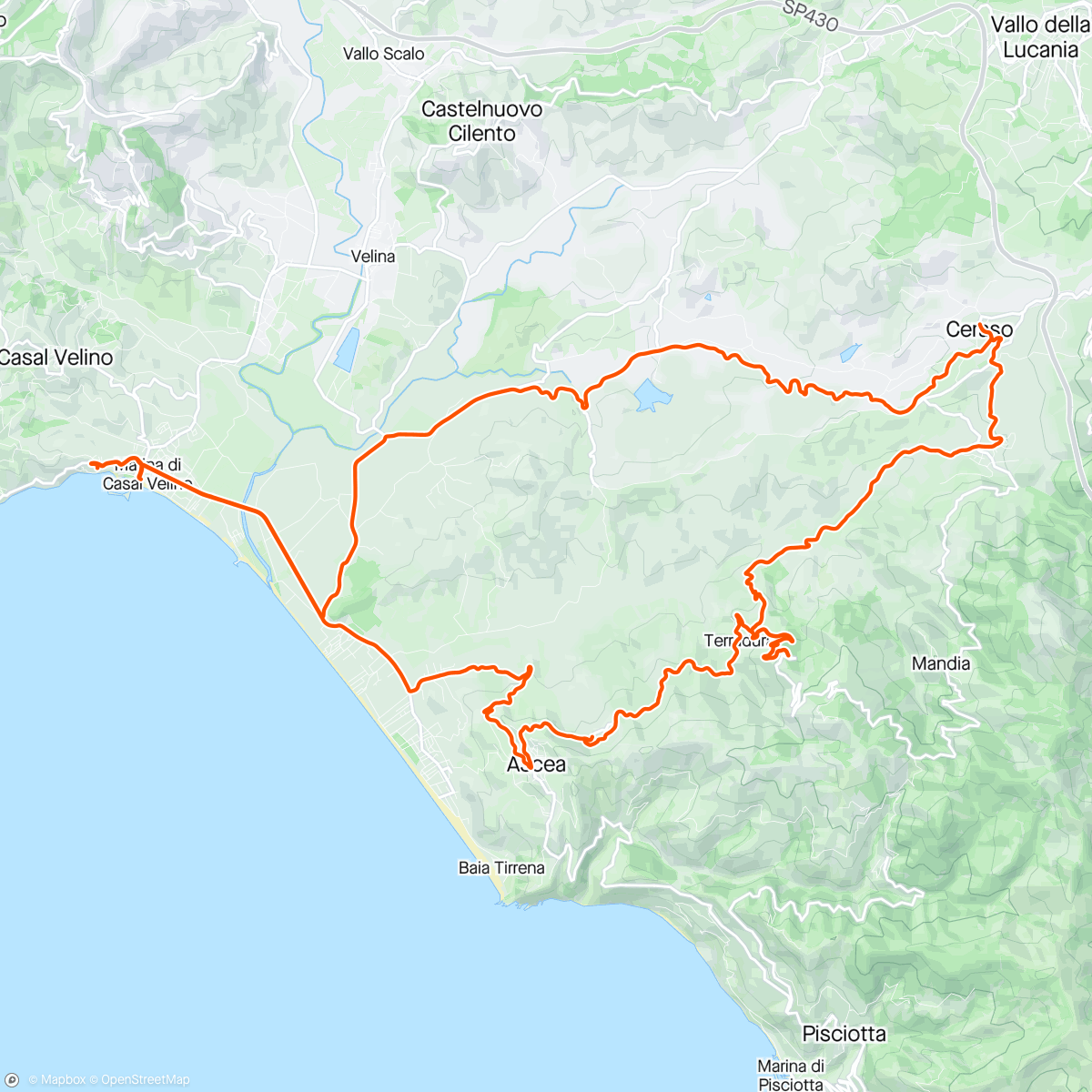 Mapa da atividade, Cilento #5 - Terradura - Santa Barbara