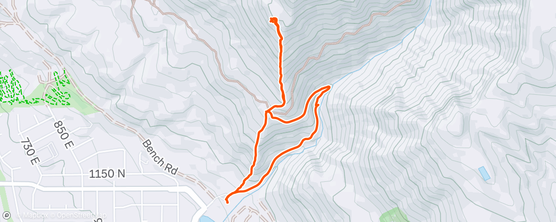 Map of the activity, Evening Walk