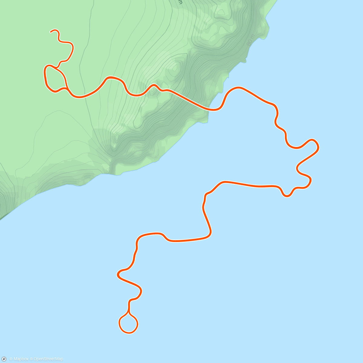 Map of the activity, Zwift - Fast pedaling in Watopia