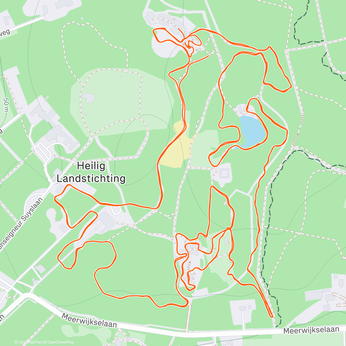Map of the activity, Zevenheuvelen nighttrail