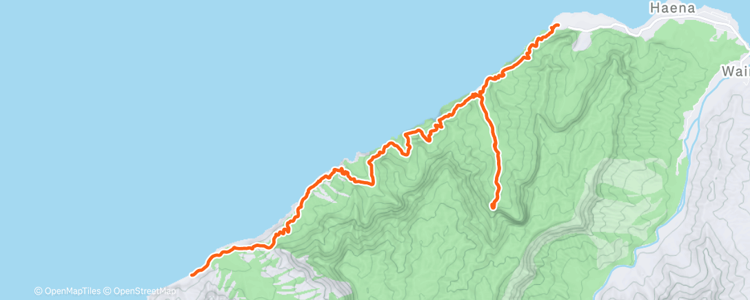 Map of the activity, Morning Hike