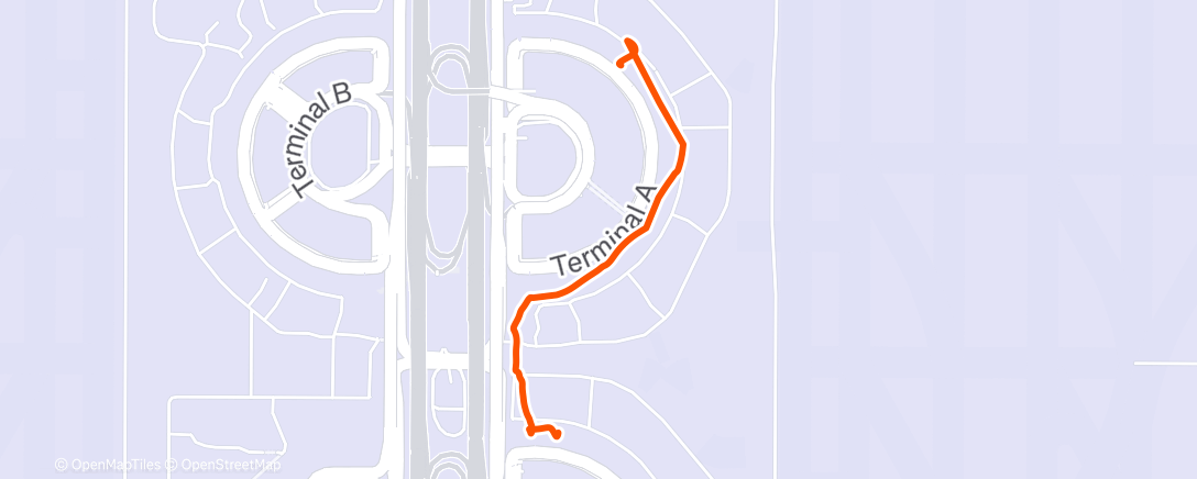 Map of the activity, DFW run