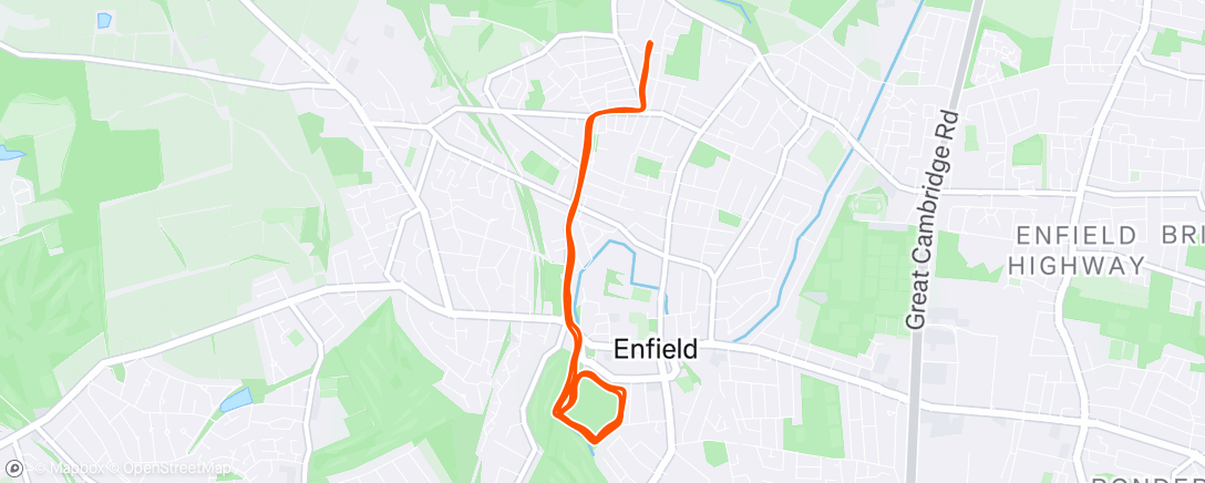 Map of the activity, Sunday pace bits