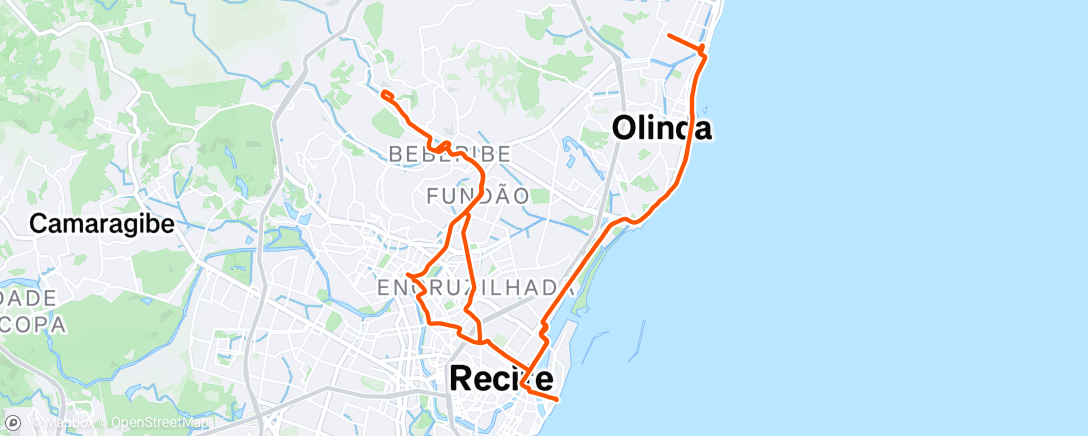 Map of the activity, Manhã Passeio