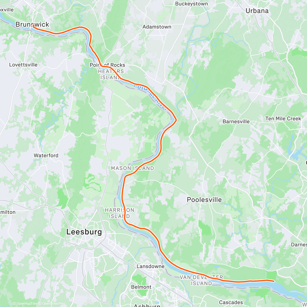 Map of the activity, C&O