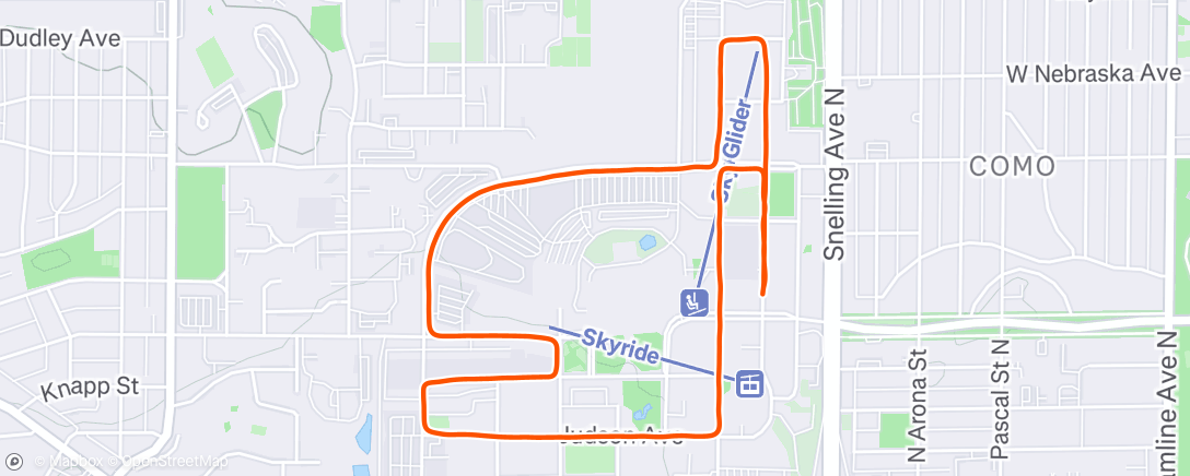 Map of the activity, Morning Run